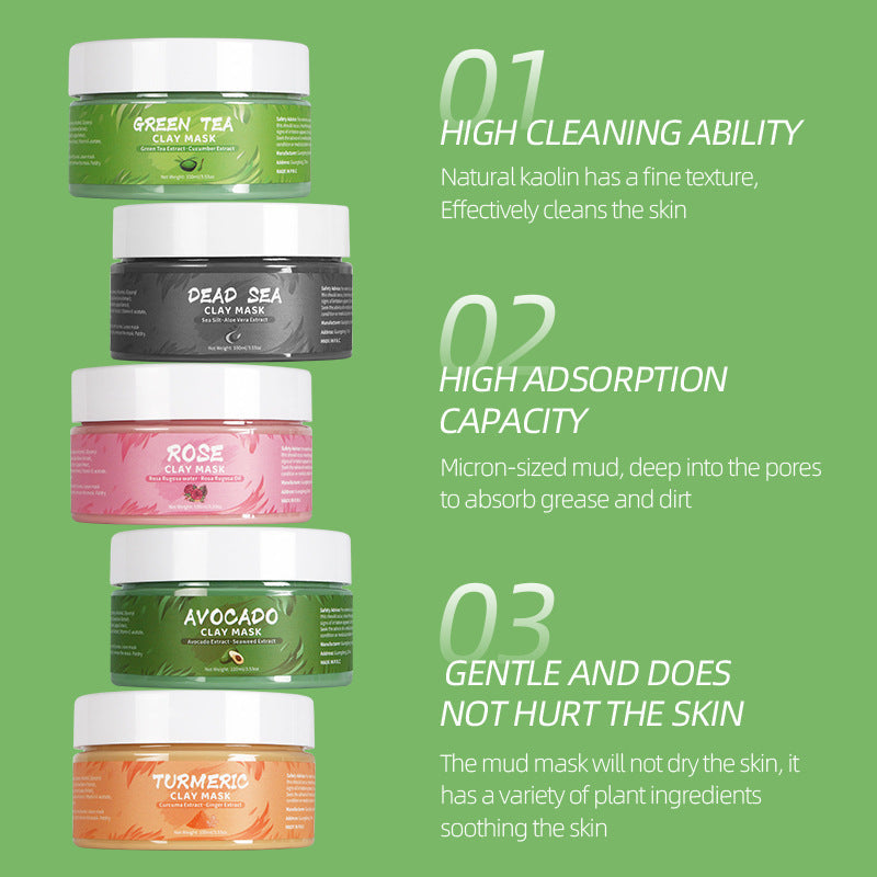 Green Tea Detox Clay Mask – Deep Pore Cleanse & Oil Control