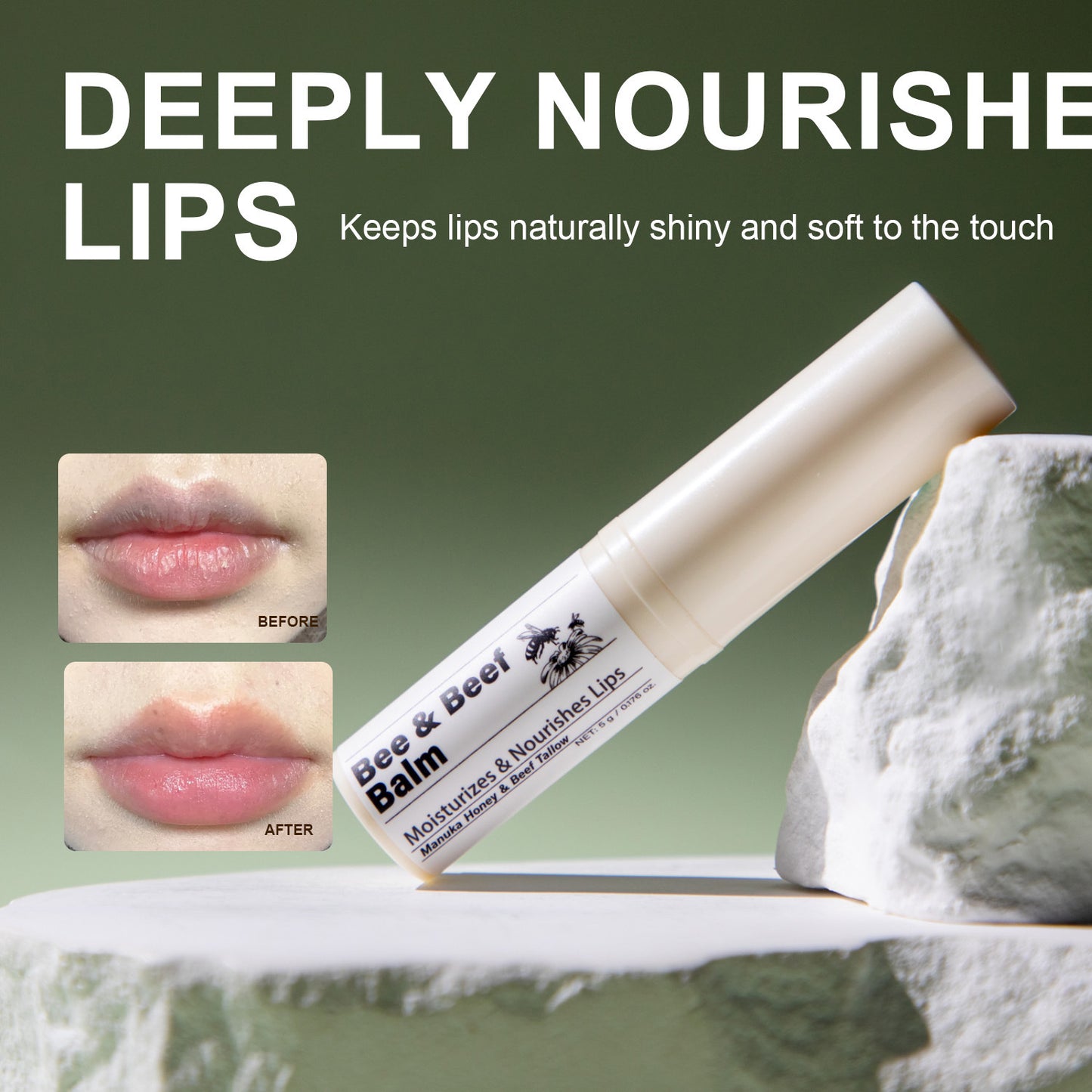 Beef Tallow Lip Balm – Ultra-Hydrating Natural Moisture