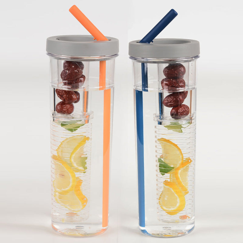 EcoGlass Fruit Infuser Bottle – Leak-Proof, BPA-Free Hydration Bottle (420–550ml)