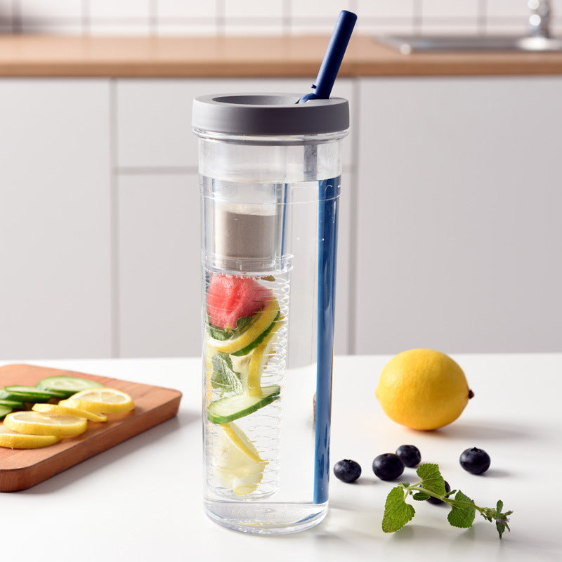 EcoGlass Fruit Infuser Bottle – Leak-Proof, BPA-Free Hydration Bottle (420–550ml)