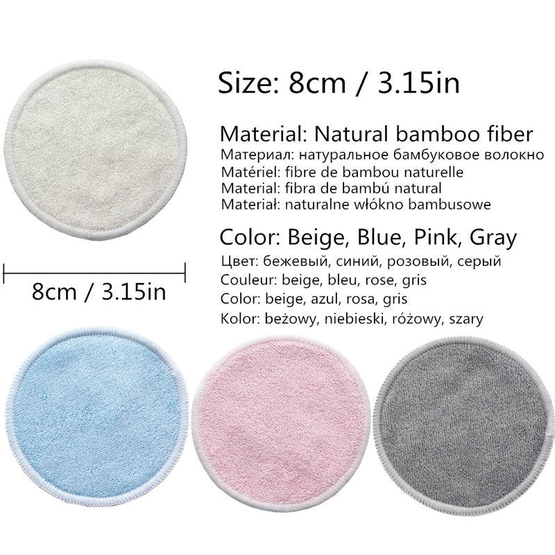 12-Pack Reusable Makeup Remover Pads – Eco-Friendly Cotton Rounds