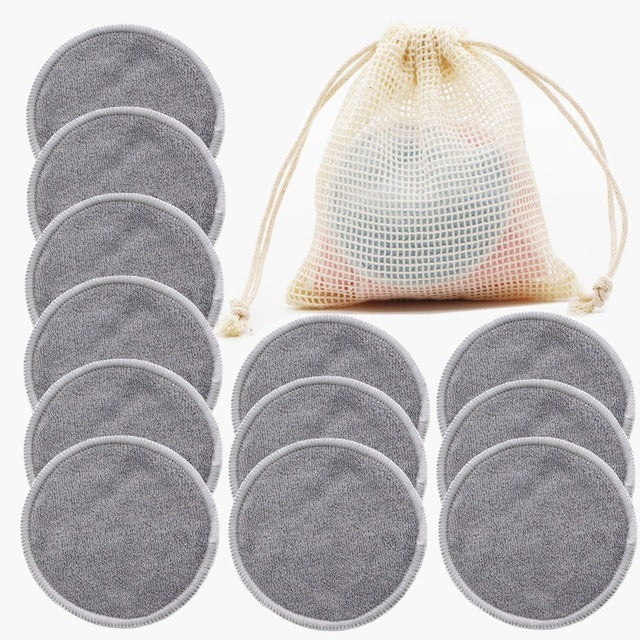 12-Pack Reusable Makeup Remover Pads – Eco-Friendly Cotton Rounds