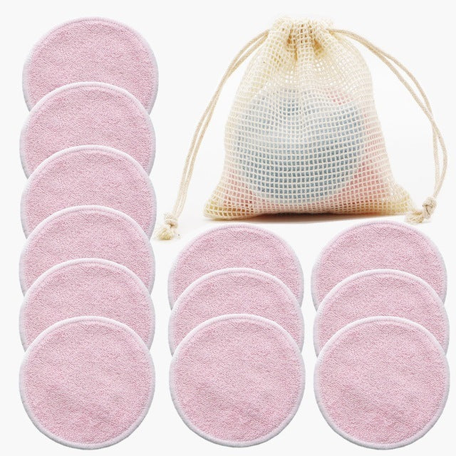 12-Pack Reusable Makeup Remover Pads – Eco-Friendly Cotton Rounds