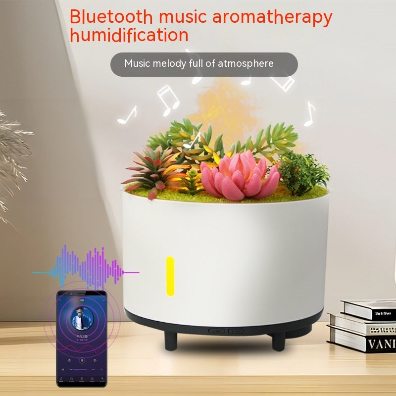 GlowMist™ Flame-Effect Humidifier + Bluetooth Speaker