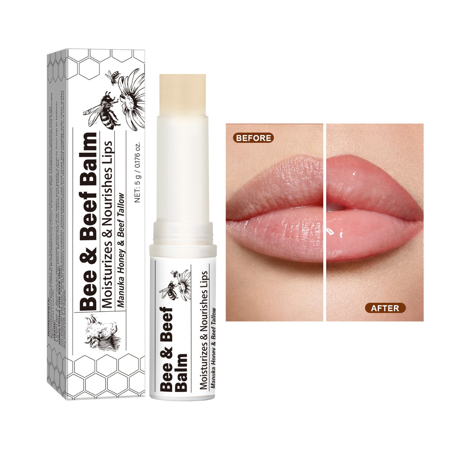 Beef Tallow Lip Balm – Ultra-Hydrating Natural Moisture